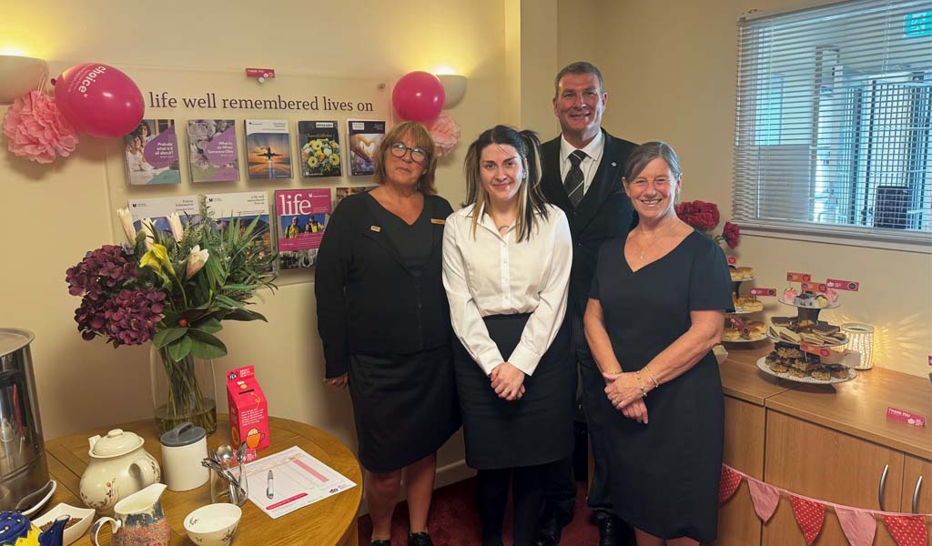 J H Way Funeral Services held a coffee afternoon for Breast Cancer Now.